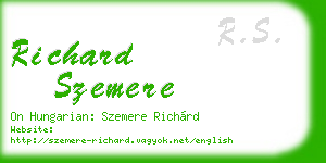 richard szemere business card