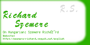 richard szemere business card